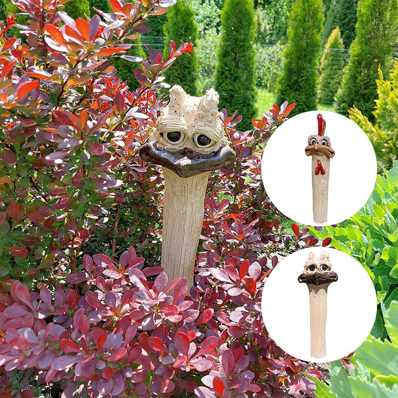 Funny Long Neck Hidden Chicken/Ostrich For Garden Decor