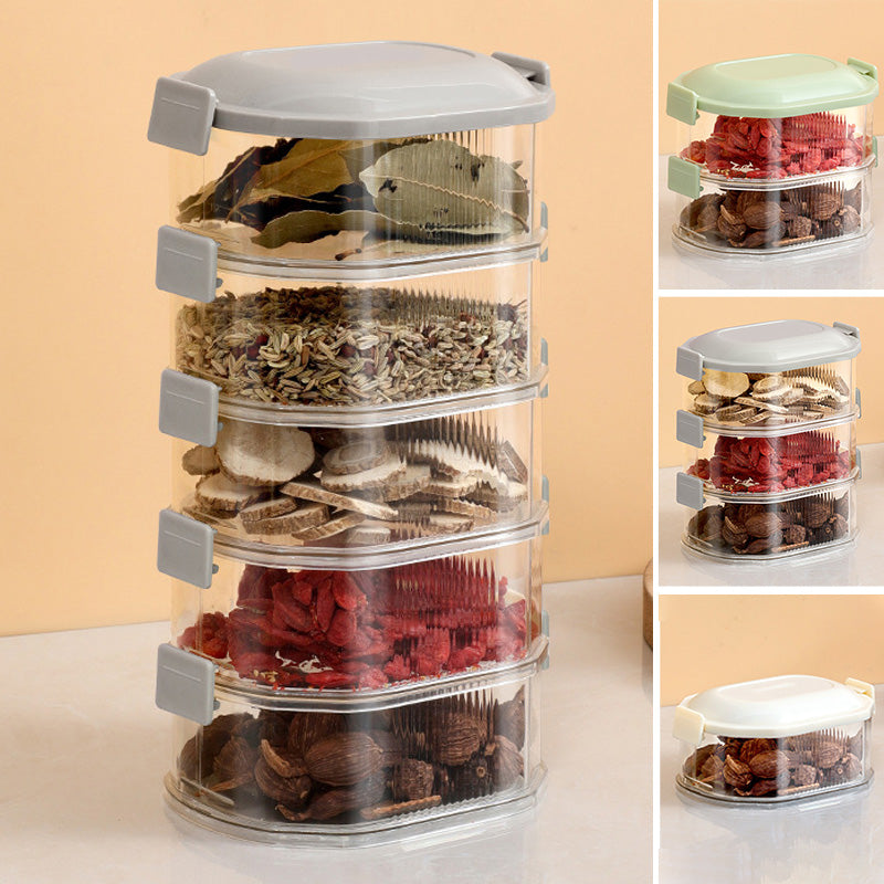 Multi-Layered Seasoning Storage Box