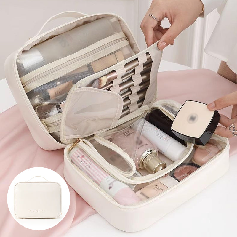 Multi-Compartment Toiletry Cosmetics Bag