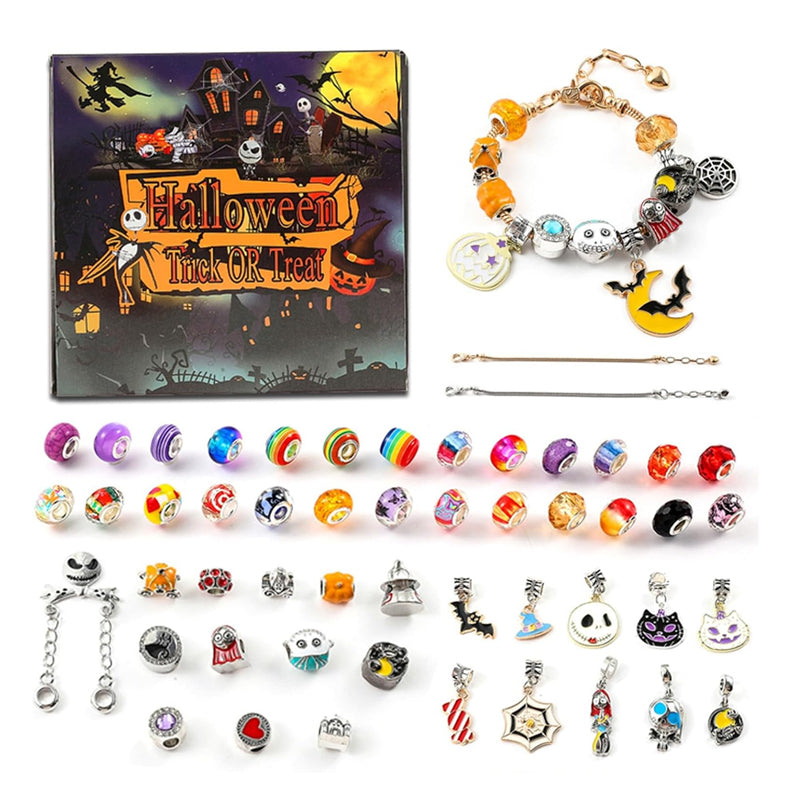 DIY Halloween Kids Bracelet with Large Holes and Beads