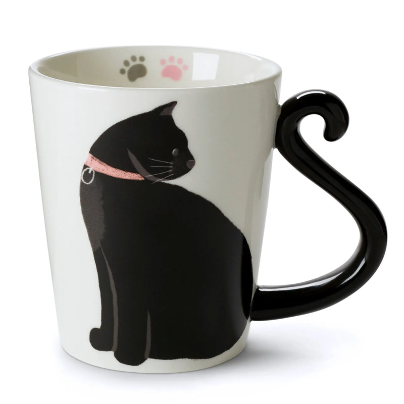 Cute Handmade Black Cat Lucky Coffee Cup