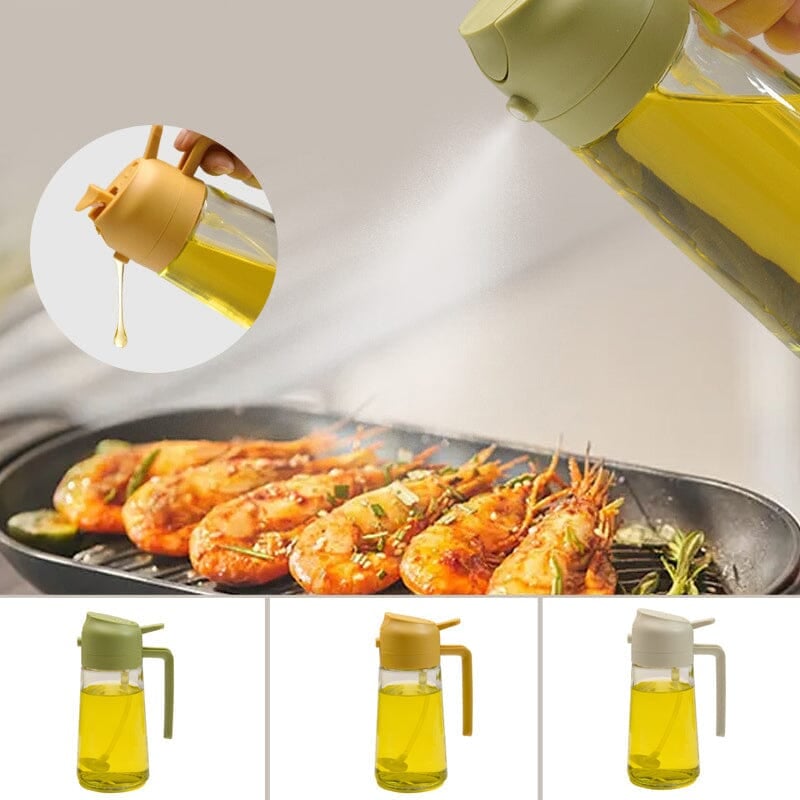 2-in-1 Glass Oil Sprayer and Dispenser