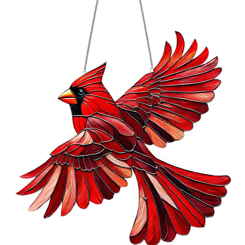 Winged Cardinal Christmas Ornaments