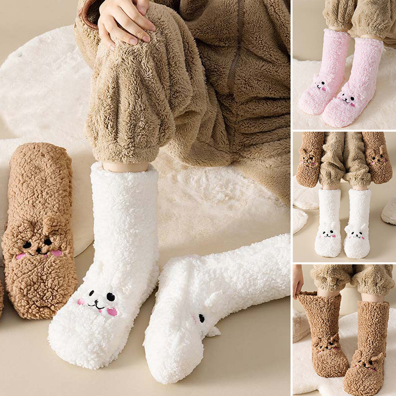 Little Bear Ultra-thick Cozy Slipper Home Socks