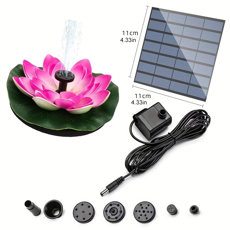 Lotus Shaped Solar Fountain Pond Decorative