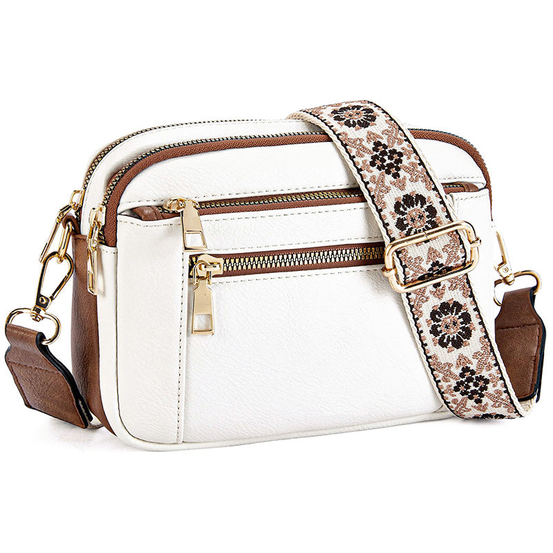 Colorful Straps Crossbody Leather Bags & Purse