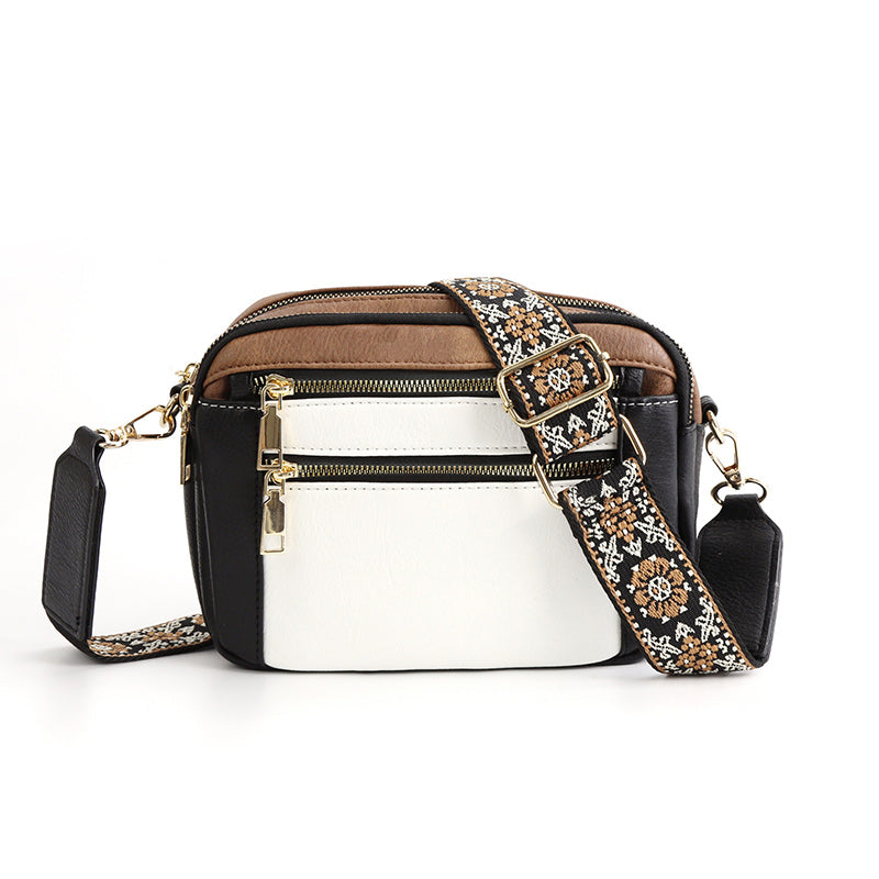 Colorful Straps Crossbody Leather Bags & Purse