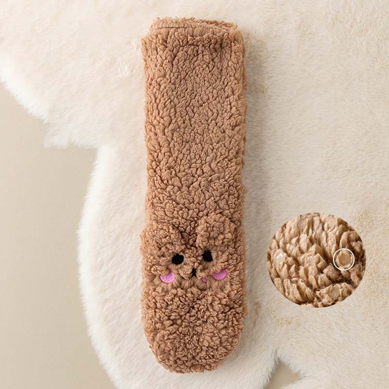 Little Bear Ultra-thick Cozy Slipper Home Socks